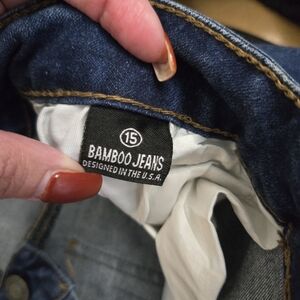 BAMBOO Dark Blue Flare Jeans